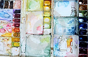 Colorfull watercolor palette art wallpaper