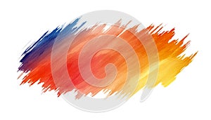 Colorfulwatercolor brush stroke on transparent background, png photo