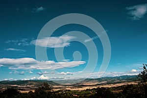 Panoramica di una valle in toscana photo