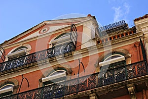 Colorido, typical and majestic old houses in Lisbon photo