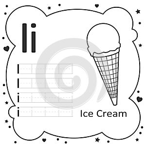 Coloring Alphabet Letters Ice Cream