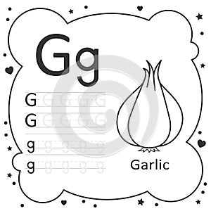 Coloring Alphabet Tracing Letters Garlic