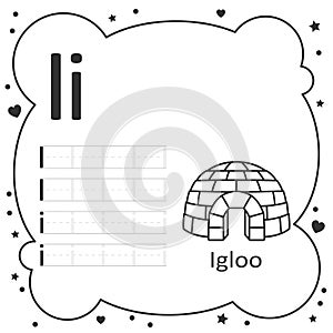 Coloring Alphabet Tracing Letters Igloo
