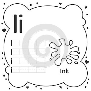 Coloring Alphabet Tracing Letters - Ink