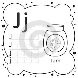 Coloring Alphabet Tracing Letters - Jam