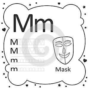 Coloring Alphabet Tracing Letters Mask