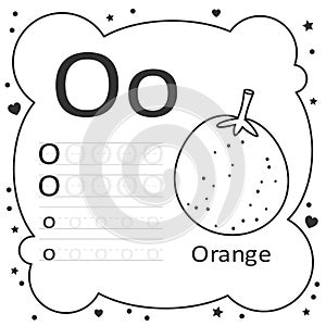 Coloring Alphabet Tracing Letters - Orange