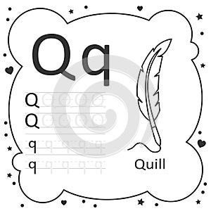 Coloring Alphabet Tracing Letters Quill