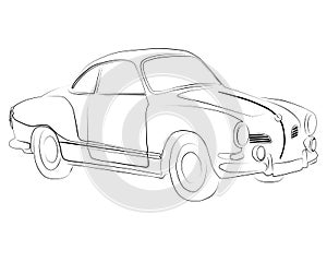 Coloring A black Volkswagen Karmann Ghia