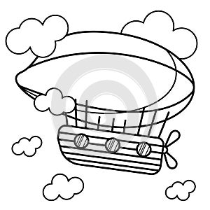 Coloring book with aerostat