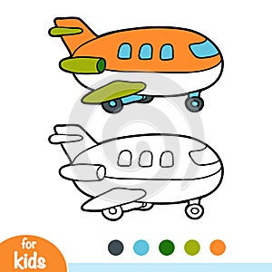 Coloring book, Airplane photo