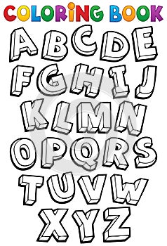 Coloring book alphabet theme 1