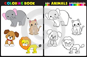 Coloring book animals