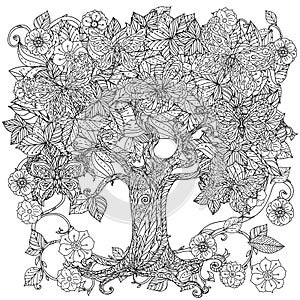 Coloring book antistress style picture photo