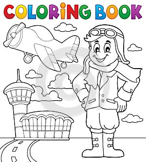 Coloring book aviation theme 3