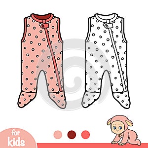 Coloring book, baby Sleepsuit