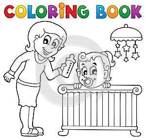 Colorante un libro un nino tema imagen 1 