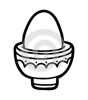 Coloring book, Boiled egg in eggcup
