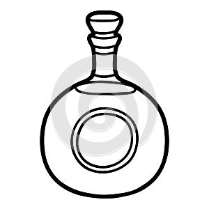 Coloring book, Brandy bottle