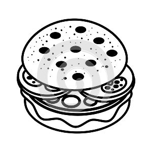 Coloring book, Burger