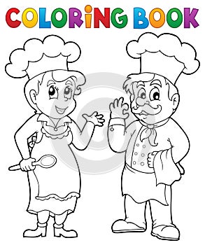 Coloring book chef theme 2