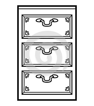 Coloring book, Chest of drawers