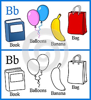 Coloring Book for Children - Alphabet B