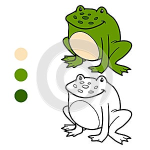 Coloring book for children (frog)