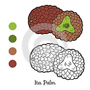 Coloring book for children: fruits and vegetables (Ita Palm)