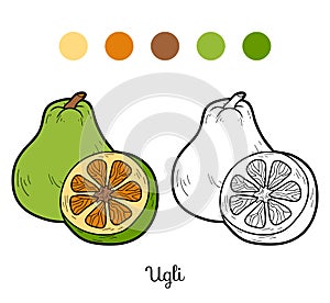 Coloring book for children: fruits and vegetables (ugli)