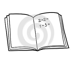 Coloring book, Math workbook photo