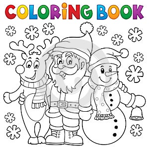 Coloring book Christmas characters