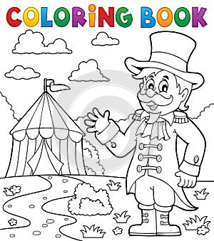 Coloring book circus ringmaster theme 2