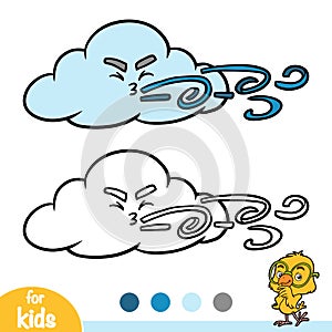 Coloring book, Cloud and wind