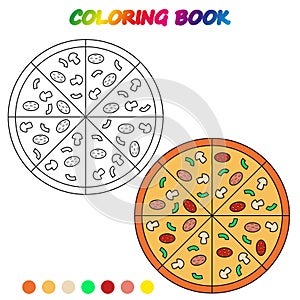 coloring book. Coloring page to educate preschool kids