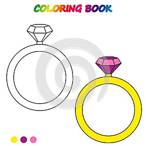 coloring book. Coloring page to educate preschool kids