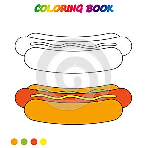 coloring book. Coloring page to educate preschool kids .