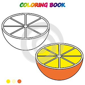 coloring book. Coloring page to educate preschool kids .