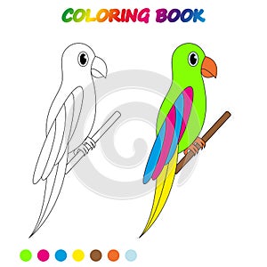 Coloring book.  Coloring  page to educate preschool kids