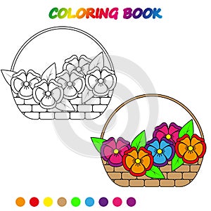 coloring book. Coloring page to educate preschool kids