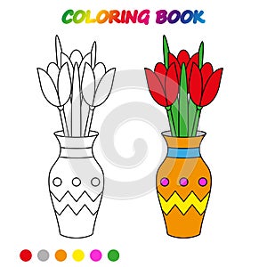 coloring book. Coloring page to educate preschool kids