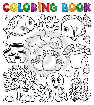 Zbarvení kniha korál útes téma 2 