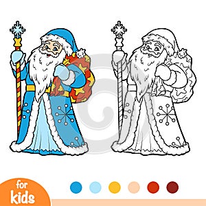 Coloring book, Ded Moroz, Father Frost