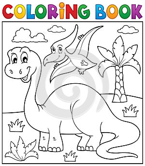 Coloring book dinosaur theme 3