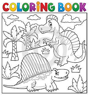 Coloring book dinosaur topic 7