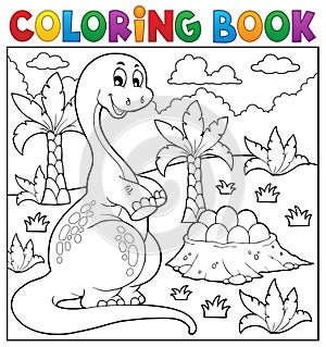Coloring book dinosaur topic 8