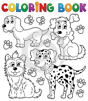 Coloring book dog theme 5