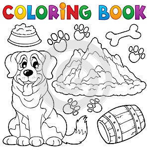 Coloring book dog theme 7