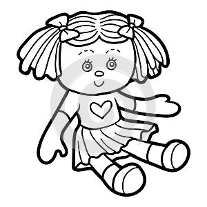 Coloring book, Doll photo