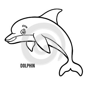 Coloring book, Dolphin